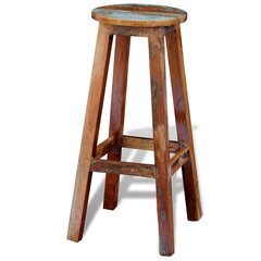 Aukšta baro kėdė iš perdirbtos medienos kaina ir informacija | Virtuvės ir valgomojo kėdės | pigu.lt