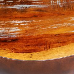 Dubens formos staliukas iš perdirbtos medienos, plieniniu pagrindu kaina ir informacija | Kavos staliukai | pigu.lt