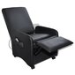 Sulankstomas, masažinis fotelis iš dirbtinės odos, juodas kaina ir informacija | Svetainės foteliai | pigu.lt