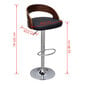 2 baro kėdės iš lenktos medienos, reguliuojamo aukščio, su atlošu kaina ir informacija | Virtuvės ir valgomojo kėdės | pigu.lt