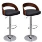 2 baro kėdės iš lenktos medienos, reguliuojamo aukščio, su atlošu kaina ir informacija | Virtuvės ir valgomojo kėdės | pigu.lt