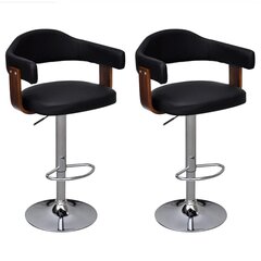 2 baro kėdės iš lenktos medienos, reguliuojamo aukščio kaina ir informacija | Virtuvės ir valgomojo kėdės | pigu.lt