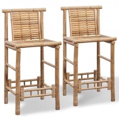 2 бамбуковых барных стула цена и информация | Стулья для кухни и столовой | pigu.lt