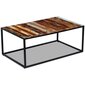 Kavos staliukas, masyvi perdirbta mediena, 100x60x40 cm kaina ir informacija | Kavos staliukai | pigu.lt