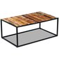 Kavos staliukas, masyvi perdirbta mediena, 100x60x40 cm kaina ir informacija | Kavos staliukai | pigu.lt