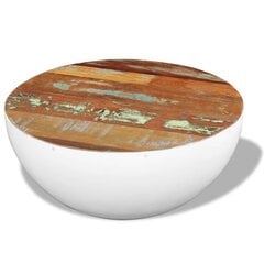 Dubens formos kavos staliukas, perdirbta mediena, 60x60x30 cm kaina ir informacija | Kavos staliukai | pigu.lt