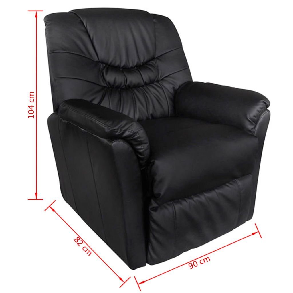 Atlošiamas masažinis fotelis 90, juodas kaina | pigu.lt