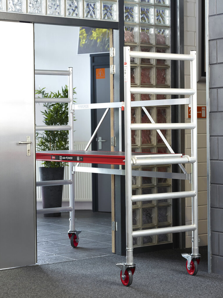 Aliuminio mobilus bokštelis ALTREX RS 44 serijos (darbinis aukštis iki 3,00 m) kaina ir informacija | Buitinės kopėčios, rampos | pigu.lt