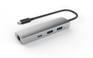 USB 3.1 to 2-Port USB3.0 HUB + 1-Port USB3.1 with Gigabit Ethernet Adapter цена и информация | Адаптеры, USB-разветвители | pigu.lt