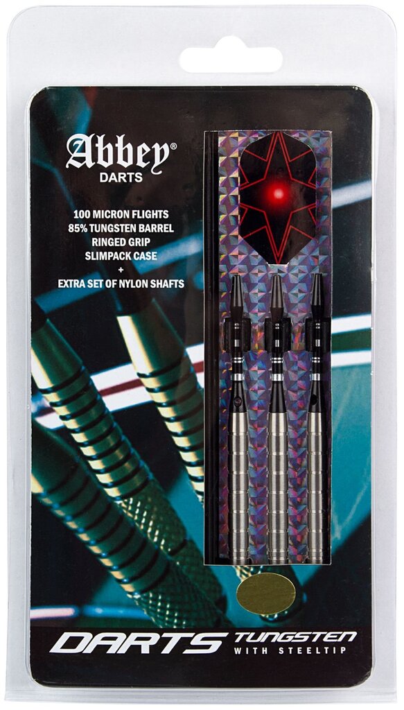 Strėlyčių ir sparnelių rinkinys Abbey Darts 85% Tungsten kaina ir informacija | Smiginis | pigu.lt