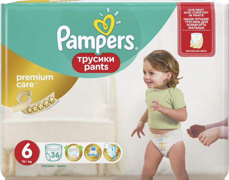 Pampers Sauskelnės-kelnaitės Premium Pants, 6 dydis, 15+ kg, 36 vnt. kaina ir informacija | Sauskelnės | pigu.lt