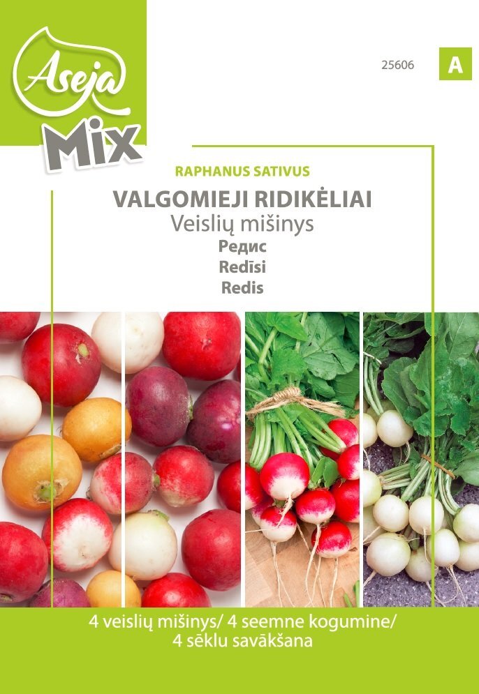 Valgomieji ridikėliai Mixed (4 veislių mišinys), ASEJA Fun, 1,2 gr.,(A) 25606 kaina ir informacija | Daržovių, uogų sėklos | pigu.lt