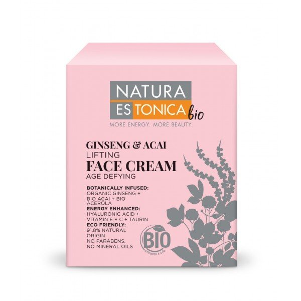 Stangrinamasis veido kremas Natura Estonica BIO 50 ml kaina ir informacija | Veido kremai | pigu.lt