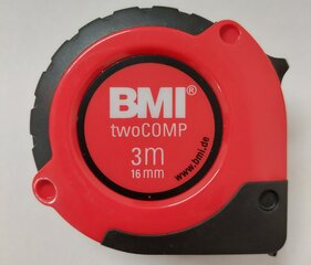 Рулетка BMI twoCOMP (3 м) цена и информация | BMI Сантехника, ремонт, вентиляция | pigu.lt