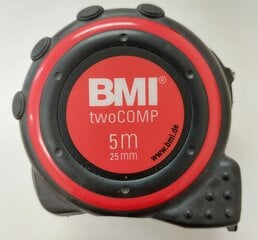 Ruletė BMI twoCOMP, 25 mm, 5 m kaina ir informacija | Mechaniniai įrankiai | pigu.lt