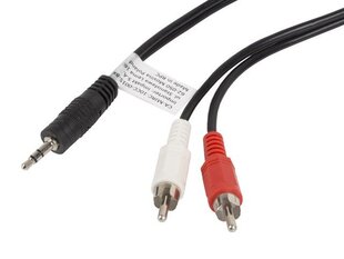 Lanberg, MiniJack 3.5 мм - 2 x RCA, 1.5 м цена и информация | Кабели и провода | pigu.lt