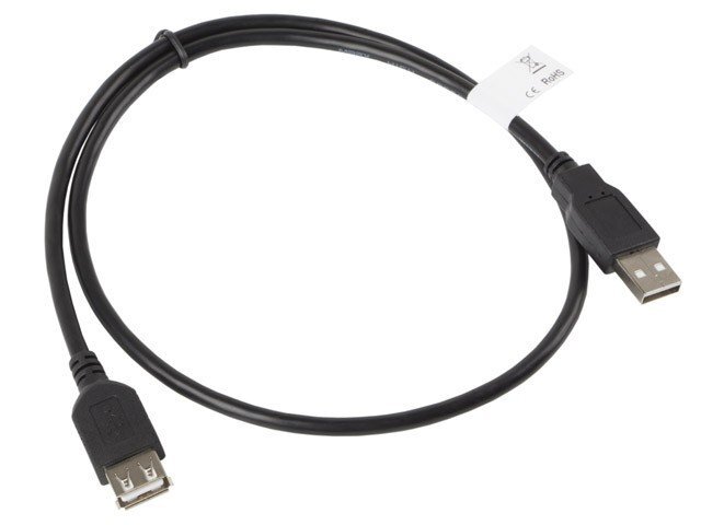 Lanberg USB 2.0 AM-AF, 0.7 m kaina ir informacija | Kabeliai ir laidai | pigu.lt