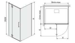 Угловая душевая кабина Sanplast Space Line KNDJ2L/Space 100x110s, L цена и информация | Душевые кабины | pigu.lt