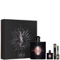 Rinkinys Yves Saint Laurent Opium Black: EDP moterims 90 ml + miniatiūra + blakstienų tušas Mascara Volume Effet Faux Cils No1. 2 ml kaina ir informacija | Kvepalai moterims | pigu.lt