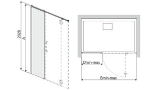 Dušo sienelė Sanplast Space Line SS2/Space 30s kaina ir informacija | Dušo durys ir sienelės | pigu.lt