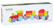 Medinių kaladėlių traukinukas Cubika, 15 kalad. kaina ir informacija | Žaislai kūdikiams | pigu.lt