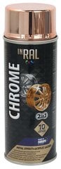 Aerozolinis akrilinis lakas INRAL CHROME 400ml, vario sp. kaina ir informacija | Lakai, skiedikliai | pigu.lt