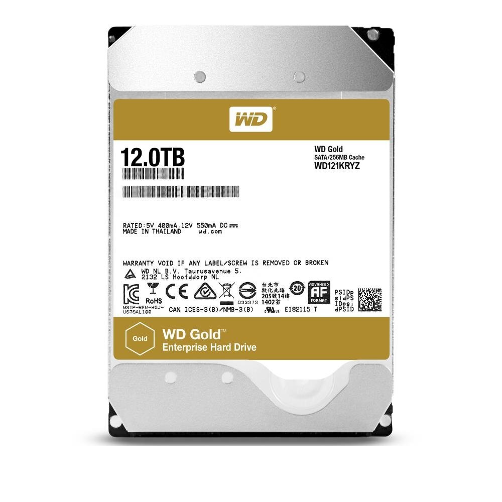 Western Digital WD Gold WD121KRYZ kaina ir informacija | Vidiniai kietieji diskai (HDD, SSD, Hybrid) | pigu.lt