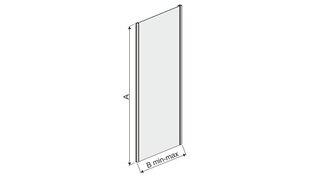 Душевая стена Sanplast TX SS/TX5b 75s, профиль- блестящий серебряный, декорированное стекло Cora цена и информация | Душевые двери и стены | pigu.lt