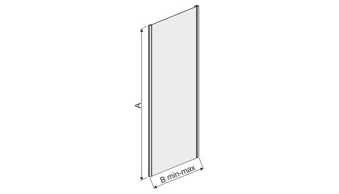 Dušo sienelė Sanplast TX SS/TX5b 70s, profilis matinis sidabrinis, skaidrus stiklas W0 kaina ir informacija | Dušo durys ir sienelės | pigu.lt
