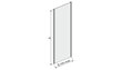 Dušo sienelė Sanplast TX SS/TX5b 70s, profilis matinis sidabrinis, skaidrus stiklas W0 kaina ir informacija | Dušo durys ir sienelės | pigu.lt