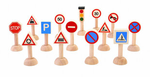 Rinkinys PlanToys Set of Traffic Signs & Lights kaina ir informacija | Žaislai berniukams | pigu.lt