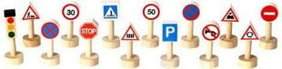 Набор PlanToys Set of Traffic Signs & Lights цена и информация | Игрушки для мальчиков | pigu.lt
