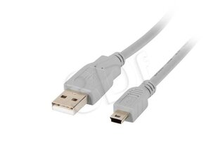 Lanberg USB Mini-B (M) -> USB-A (M) 2.0, 1,8 м. цена и информация | Кабели и провода | pigu.lt