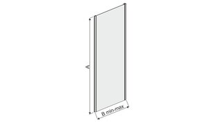 Dušo sienelė Sanplast TX SS/TX5b 90s, profilis pergamon, skaidrus stiklas W0 kaina ir informacija | Dušo durys ir sienelės | pigu.lt