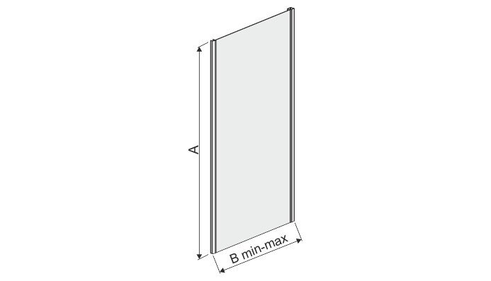 Dušo sienelė Sanplast TX SS/TX5b 70s, profilis blizgantis sidabrinis, dekoruotas stiklas grey kaina ir informacija | Dušo durys ir sienelės | pigu.lt
