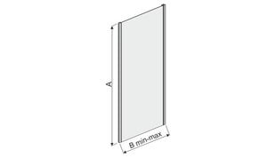 Dušo sienelė Sanplast TX SS/TX5b 75s, profilis pergamon, dekoruotas stiklas grey kaina ir informacija | Dušo durys ir sienelės | pigu.lt