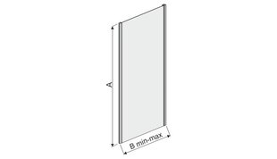 Dušo sienelė Sanplast TX SS/TX5b 90s, profilis baltas, dekoruotas stiklas W15 kaina ir informacija | Dušo durys ir sienelės | pigu.lt