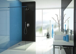 Walk-In dušo kabina Sanplast TX P/TX5b 80s, profilis manhatan, dekoruotas stiklas cora kaina ir informacija | Dušo durys ir sienelės | pigu.lt