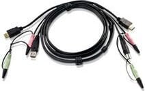 Aten 2L-7D02UH, DVI/USB, 2 m kaina ir informacija | Kabeliai ir laidai | pigu.lt