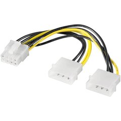 Akyga AK-CA-29, Molex/PCI-E 8-pin, 15 cm kaina ir informacija | Kabeliai ir laidai | pigu.lt