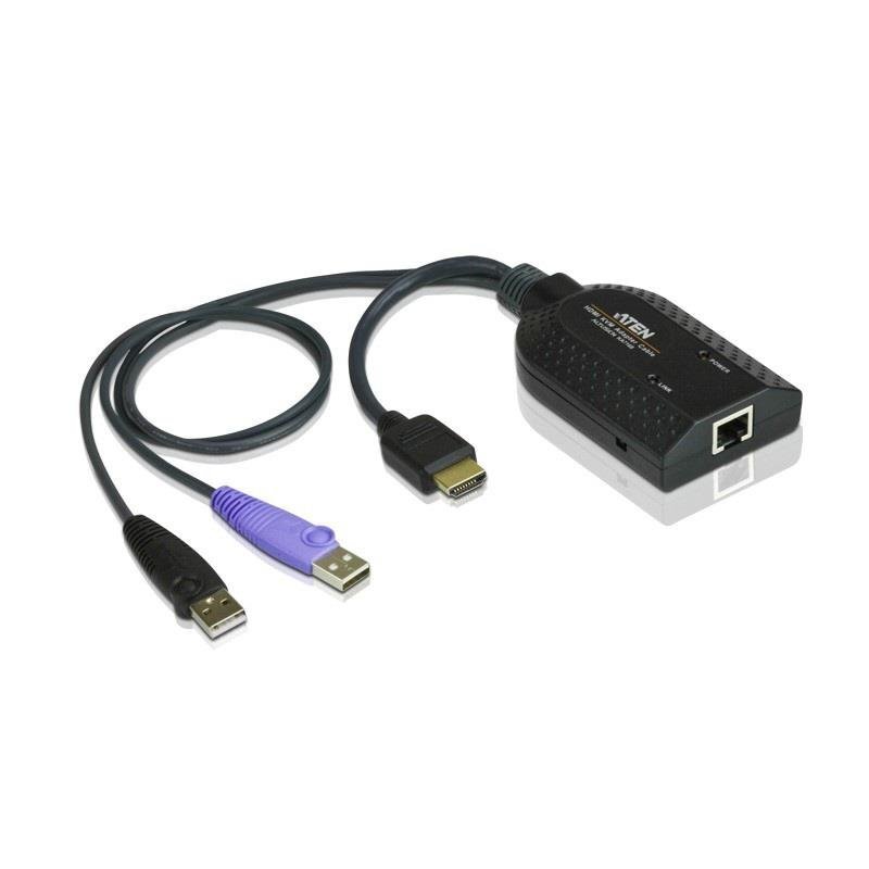 Aten, HDMI/USB/RJ45 kaina ir informacija | Kabeliai ir laidai | pigu.lt