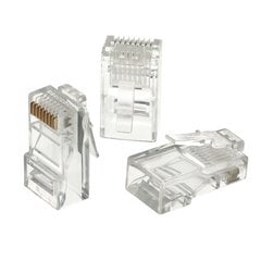 A-Lan, RJ45 Cat5E, 100 шт. цена и информация | Кабели и провода | pigu.lt