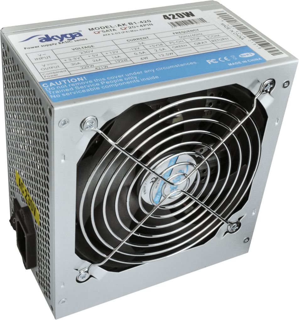 Akyga ATX AK-B1-420 420W цена и информация | Maitinimo šaltiniai (PSU) | pigu.lt