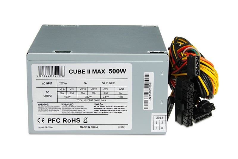 iBOX Cube II 500W kaina ir informacija | Maitinimo šaltiniai (PSU) | pigu.lt