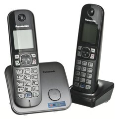 Panasonic KX-TG6812 PDM, pilkas kaina ir informacija | Stacionarūs telefonai | pigu.lt