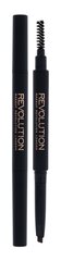 Antakių pieštukas su šepetėliu Makeup Revolution London Duo Brow 0,15 g, Medium Brown цена и информация | Карандаши, краска для бровей | pigu.lt