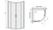 Pusapvalė dušo kabina Sanplast TX KN/TX4b 80s, blizgantis sidabrinis profilis, skaidrus stiklas W0 цена и информация | Dušo kabinos | pigu.lt