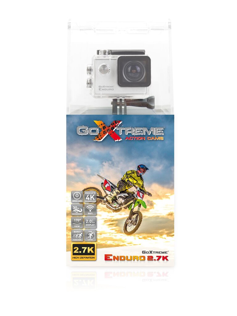 Easypix GoXtreme Enduro 2.7K 20138, juoda kaina ir informacija | Veiksmo ir laisvalaikio kameros | pigu.lt