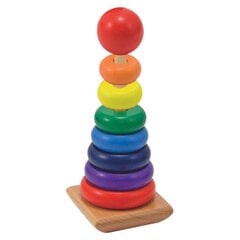 Деревянная пирамида Melissa & Doug Rainbow Stacker цена и информация | Игрушки для малышей | pigu.lt