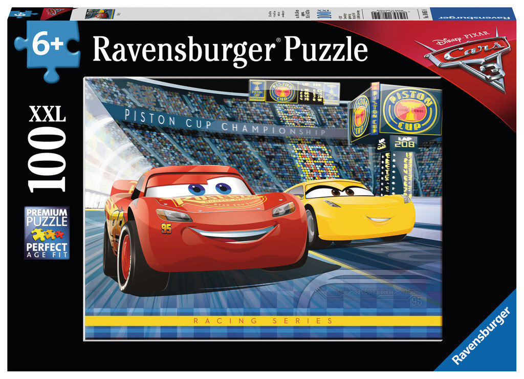 Dėlionė Ravensburger Cars (Žaibas Makvynas), 100 d. цена и информация | Dėlionės (puzzle) | pigu.lt